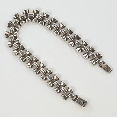 Armband, längd 19cm, bredd 10mm, silver, 830/1000 Vikt: 14 g