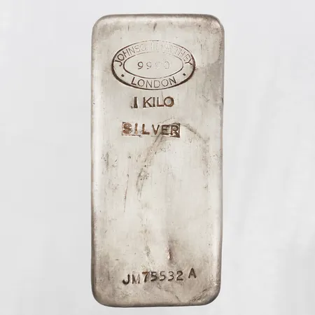 Tacka, Johnson Matthey London, serie-nr: JM75532A, längd:118 mm, bredd: 53 mm, slitage, borrhål, 999/1000 silver. Vikt: 1000 g