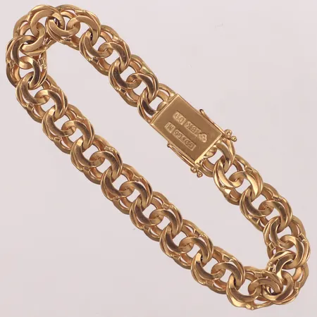 Armband bismarck, längd 19cm, bredd 10mm, 18K Vikt: 26,3 g