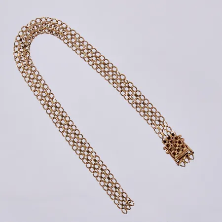 Armband X-länk, trasigt, av i länken vid låset, 18K  Vikt: 9,3 g