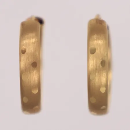 Ett par örhängen, Ø 19,5mm, bredd 4mm, 18K  Vikt: 2,1 g