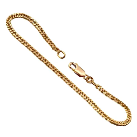 Armband Pansar, 18K guld, UnoAerre Italien, svensk kontrollstämpel, längd 19,0 cm, bredd 3 mm, fint skick Vikt: 6,4 g