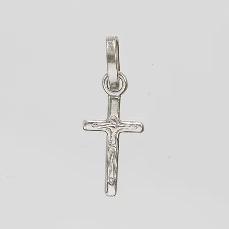 Hänge, kors, 17,5x6,4mm, italienska stämplar, vitguld, 18K Vikt: 0,4 g