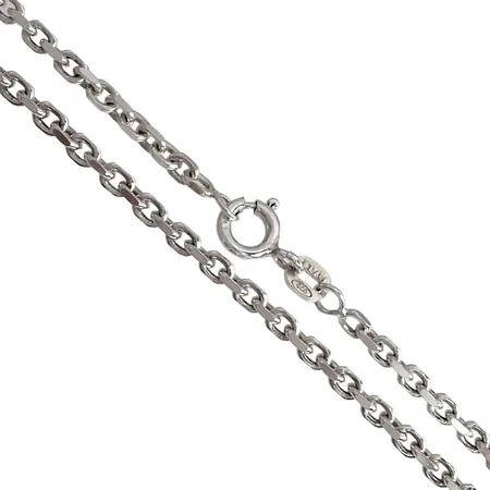Halskedja Ankarlänk, silver 925/1000, Italien, längd 50 cm, bredd 2,5 mm, fint skick  Vikt: 8,8 g