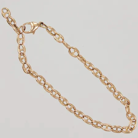 Armband Marina, 19cm, bredd 4,5mm, extra ögla, 18K  Vikt: 8,2 g