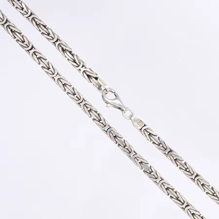 Halskedja kejsarlänk, 64cm, bredd 4mm, silver 925/1000 Vikt: 57,8 g