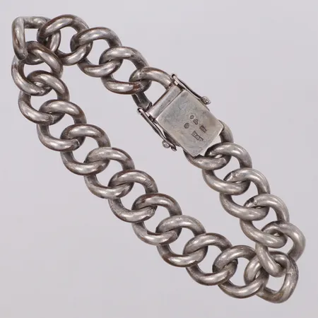 Armband, pansar, längd 19,5cm, bredd 13,6mm, repor, 830/1000 silver Vikt: 71 g