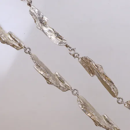 Collier, längd 51,5cm, bredd 6mm, silver  Vikt: 50,8 g