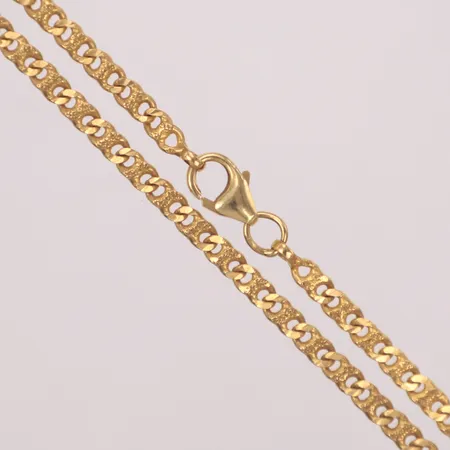 Kedja, längd 62cm, bredd 3mm, 18K  Vikt: 16,8 g