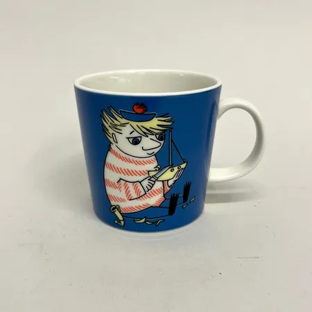 Muminmugg Too-Ticki, Ø8cm, höjd 8cm, Arabia, porslin, etikettmärkt, nyskick Skickas med paket.