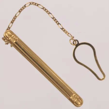 Slipshållare, längd 4,5cm, bredd 5mm, 18K  Vikt: 4,2 g