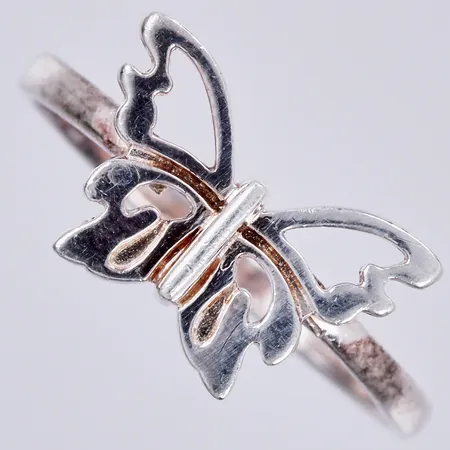 Ring fjäril, stl: 16¾, bredd: ca 2-10mm, 925/1000, silver Vikt: 1,6 g