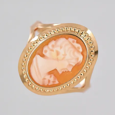 Ring Camé, stl 17¾, 14K Vikt: 1,8 g