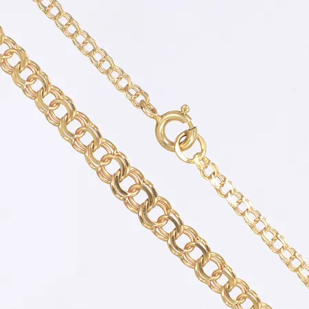 Halskedja doserad Bismarck, 42,5cm, bredd 2,5-5mm, 18K Vikt: 6,2 g