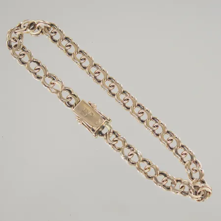 Armband bismark, längd 19 cm, bredd 5,8 mm, 18K Vikt: 11,9 g