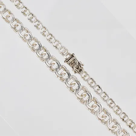 Collier Bismarck, 45cm, doserad bredd 5,6-10mm, GHA, silver 925/1000 Vikt: 24 g