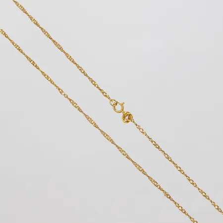 Kedja, Singapore, längd: 51cm, bredd: 1,6mm, 21K Vikt: 3,2 g