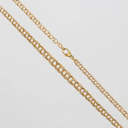 Collier, doserad Bismarck, längd: 42,2cm, bredd: 3,1-5,3mm, ej originallås, 18K Vikt: 7 g