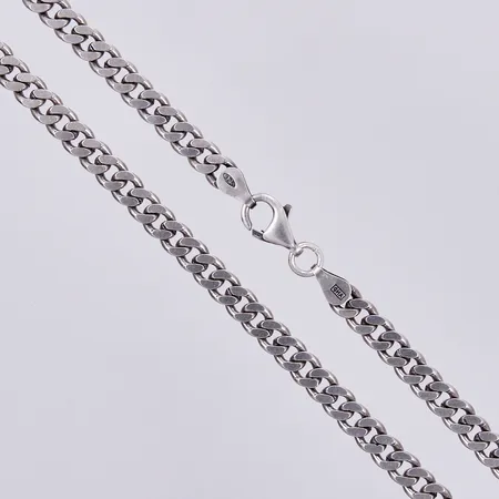 Kedja Pansar, längd ca 46,5cm, bredd ca5mm, GHA 925/1000 silver Vikt: 27,4 g