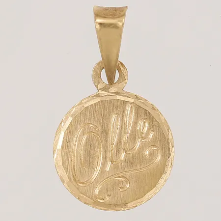 Hänge, "Olle", Ø10 mm, 18K guld. Vikt: 0,6 g