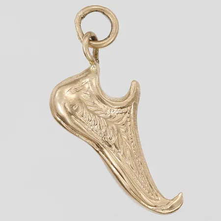 Hänge, Toffel, höjd inkl ögla 12mm, bredd 18,5mm, 18K Guld Vikt: 1,1 g