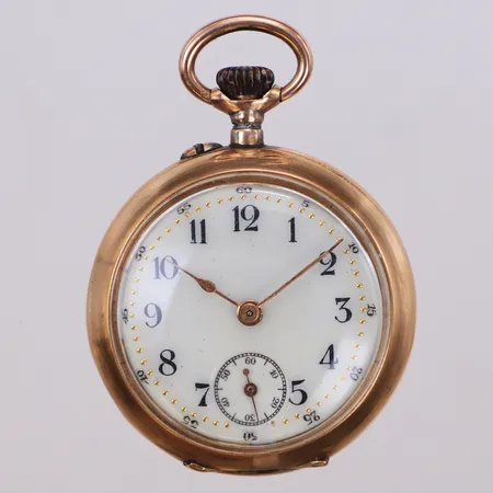 Mormorsur, Ø32,2mm, ängel på boett, #150255, fungerar,14K. Bruttovikt 25,1g