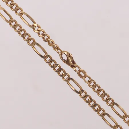 Kedja, längd 47cm, bredd 4mm, 18K  Vikt: 17,5 g