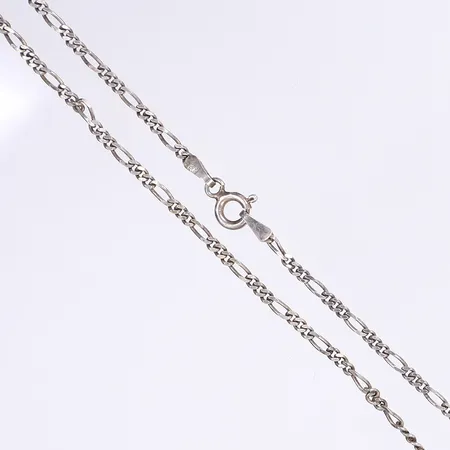 Halskedja, Figaro, 38cm, bredd 2mm, 925/1000 silver Vikt: 4,4 g