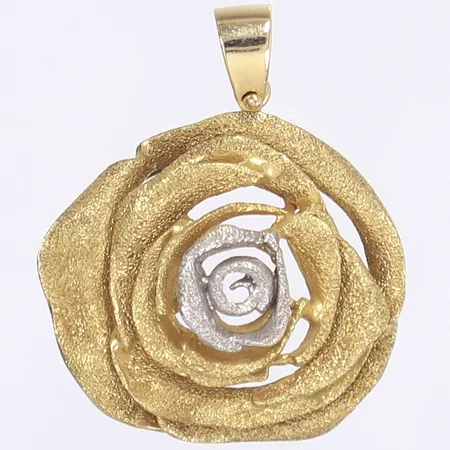 Hänge, ros, Ø26mm, vitguld/rödguld 18K Vikt: 8,1 g