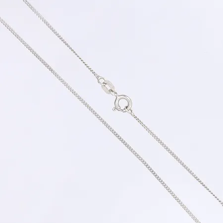 Halskedja, pansar, 38,5cm, bredd 1mm, 925/1000 silver Vikt: 1,7 g