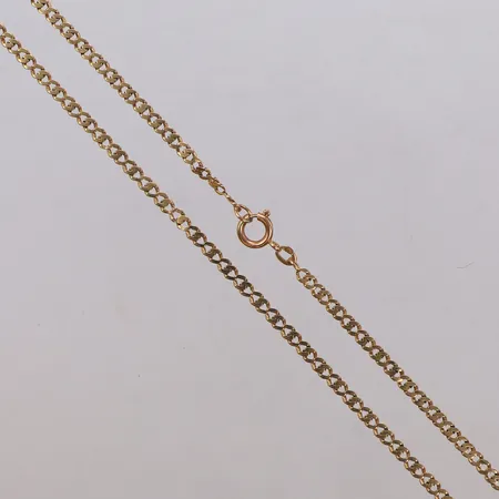 Kedja platt pansar, längd 47cm, bredd 2,8mm, 18K  Vikt: 8,1 g