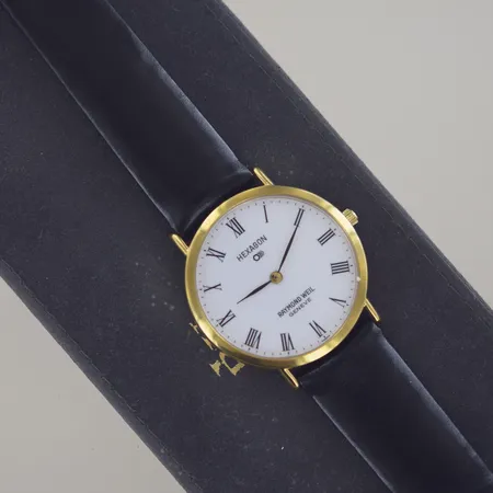 Unisex Hexabon Raymond Weil Geneve 5508-2, diam 31 mm, 18K Electroplated