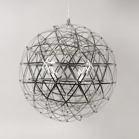 Takampa "Raimond", formgiven av Raimond Puts för Moooi, stål med ledbelysning, Ø43cm, bruksslitage, ej funktionstestad. Specialfrakt, kontakta pantbankskontoret för mer information.