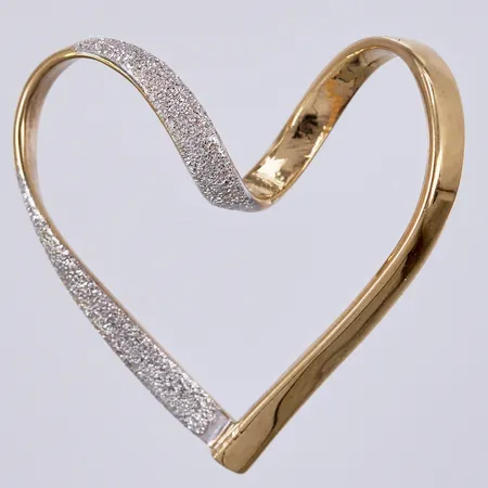 Hänge hjärta, längd: ca 2,1cm, bredd: ca 21mm, GFAB, 18K  Vikt: 1,9 g