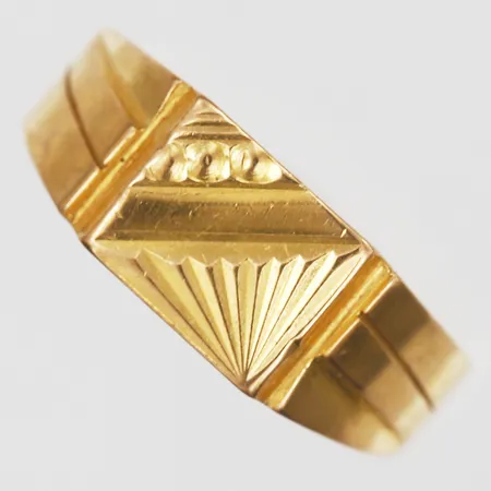 Ring bucklig skena, 22K Vikt: 2,6 g