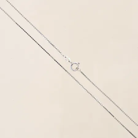 Kedja Venezia, längd 41cm, bredd 1mm, vitguld, 18K  Vikt: 3 g