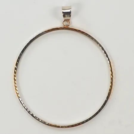 Hänge, tvåfärgat, Ø40mm, 14K Vikt: 1,8 g