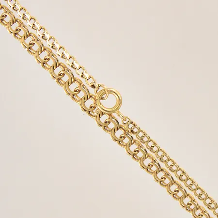 Collier doserad Bismarck, längd 47,5cm, bredd 3,2-6mm, 18K Vikt: 11,9 g