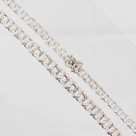 Collier Bismarck, 50cm, doserad bredd 6,5-9mm, silver 925/1000 Vikt: 38,4 g