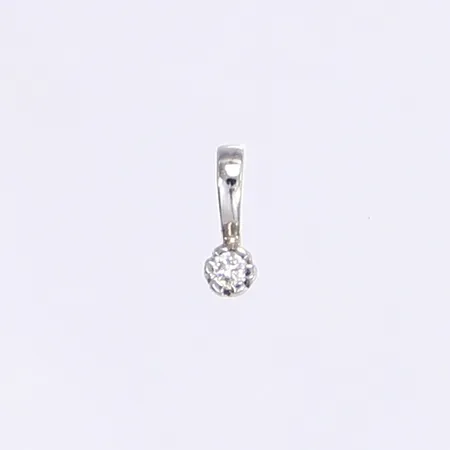 Hänge med diamant 1x ca 0,03ct, 7x3mm, 14K Vikt: 0,2 g