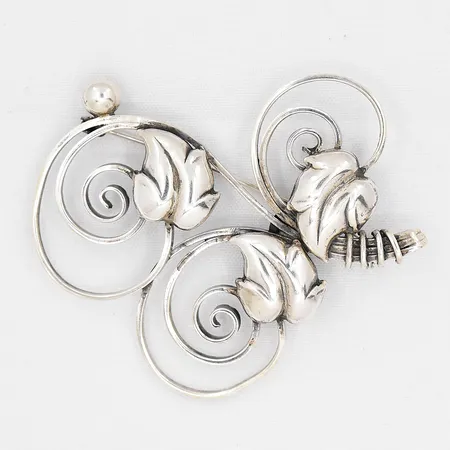 Brosch, ca 52x60mm, år 1951, Ericsson Stilsmycken Per, silver  Vikt: 12,5 g