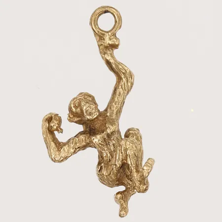 Hänge, apa, 23mm, 18K Vikt: 2,5 g