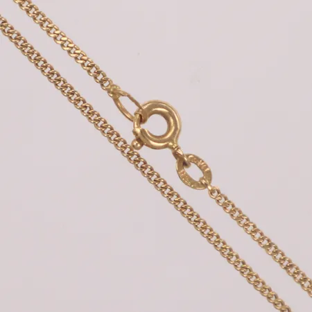 Kedja Pansar, längd 40,5cm, bredd 1mm, 18K  Vikt: 1,7 g
