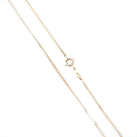 Halskedja, pansar, 54,5cm, bredd 2mm, 18k Vikt: 7 g