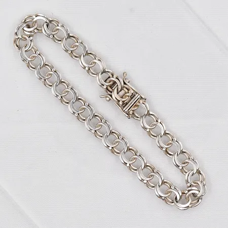 Armband Bismarck, 20cm, bredd 7,8mm, silver 830/1000 Vikt: 13,5 g