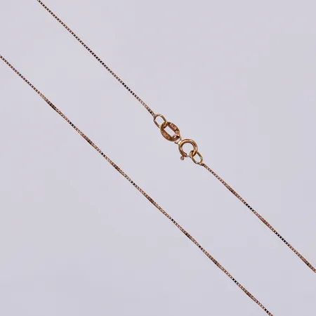 Kedja Venezia, längd: ca 38cm, bredd: ca 1mm, 18K  Vikt: 1 g