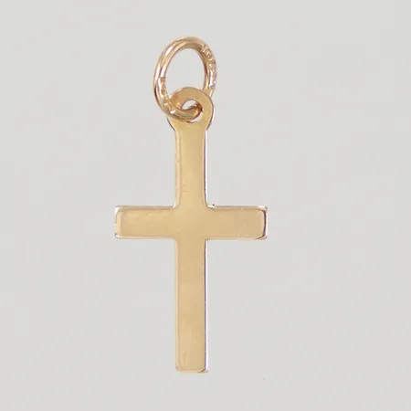 Berlock kors, ca 9 x 20mm, 18K  Vikt: 0,4 g