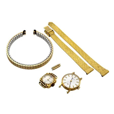 Damur, 2 stycken, 18K guld, manuella, bruksmärken, bruttovikt 14,4g