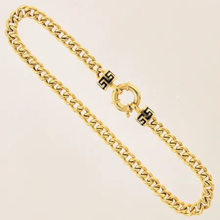 Armband Pansar, längd 22cm, bredd 4mm, 21K Vikt: 8,9 g