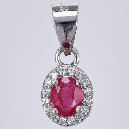 Hänge med stenar, längd: ca 1,5cm, bredd: ca 6mm, 925/1000 silver  Vikt: 0,6 g